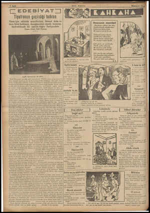  8 Sayfa D EDEE Tiyatronun geçirdiği buhran Yarın için sahnede muzafferiyet, ihtimal daha az ince, fakat kalbimizi,...