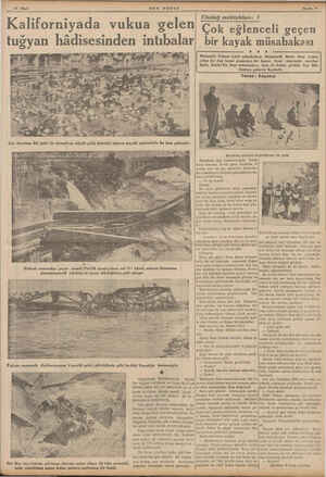  22 Mart —— tuğyan Ç ça & SON POSTA Kaliforniyada vukua gelen hâdisesinden intıbalar - bir kayak müsabakası M A LO Mühendis