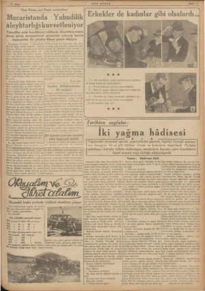    “Son Posta,, nın e mektubları .Macaristanda ı Yahudilik aleyhtarlığıkuvvetleniyor Yahudiler artık kendilerini yavaş yavaş