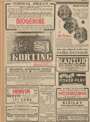    16 Bayfa BON FPUSTA Temmuz 31 YURDDAŞ, DİKKAT! Senede yedi yüz milyon Insanı hasta eden ve bunlardan sokiz milyonunu...