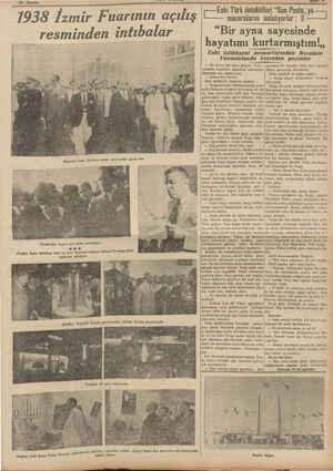    1938 İzmir Fuarının açılış resminden intıbalar (Yukarıda) fuarın kor delâsı kesilirken ** (Sağda) İzmir Belediye reisi ve