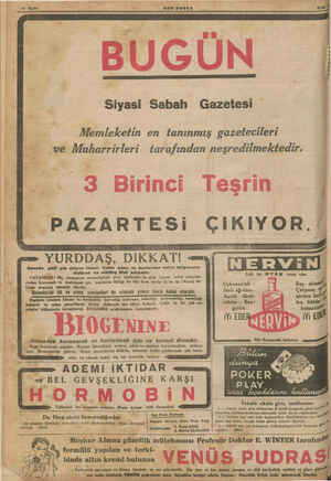    —— a . ei . ga — Siyasi Sabah Gazetesi m p . Memleketin en tanınmış gazetecileri ÖĞ O ve Muharrirleri tarafından...