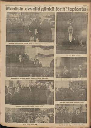 13 İkinciteşrin SON POSTA Sayfa 2 ünkü tarihi toplantısı Atatürkün irtihalini bildiren hükümet tezkeresi okunuyor Cümhurreisi