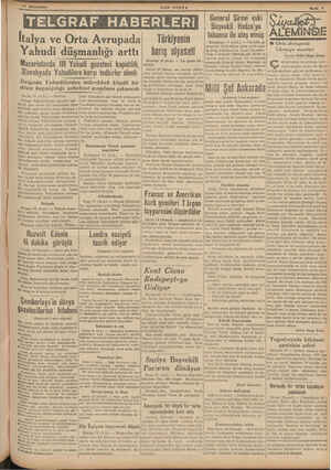     İtalya ve Orta Avrupada Yahudi düşmanlığı arttı Macaristanda (00 Yahudi gazetesi kapatıldı, Slovakyada Yahudilere karşı
