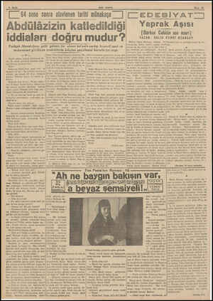  8 Sayfa |. 64 sene sonra alevlenen tarihi münakaşa || |  — E Abdülâzizin katledild SON POSTA s.s wn iddiaları doğru mudur?