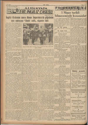  14 Sayfa «En Posta» nın tefrikast: 36 SON POSTA Teroüme öden: EL. Alas İngiliz Kralından sonra Alman İmparatoru da göğsümün