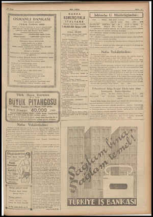  OSMANLI BANKASI TORK ANONİM ŞİRKETİ TESIS TARİHİ 1863 Srarüleri ve Türkiye Cümhuripeti ile münakit mukavelenamşsi 2292...