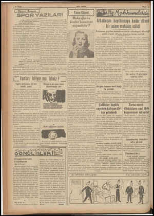 Pay AŞ Ya SPOR YAZILARI « 1 Mayıs 1939 da İstanbulda çi-İ pu şu şekilde cereyan e «an bir gazetenin spor sütumundan| aka emar