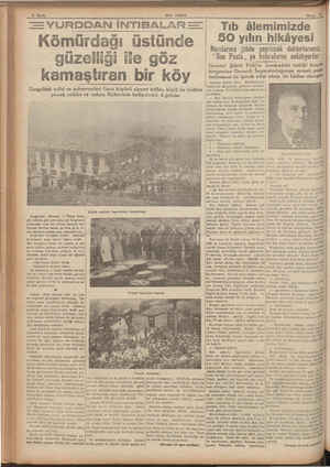    e özüimey 8 Sayfa SON POSTA Mayıs 10, — YURDDAN İNTIBALAR Kömürdağı üstünde güzelliği ile göz kamaştıran bir köy Zonguldak