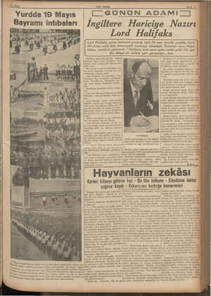    26 Mayıs Yurdda 19 Mayıs Bayramı intıbaları yas a Bayrami yurdun ber)Jüstteki idman hareketlerine iştirak eden e "kun...