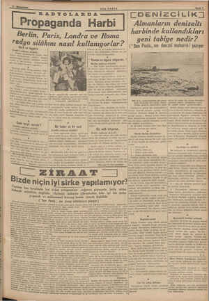    SON POSTA Sayin 5 Propaganda Harbi Berlin, Paris, Londra ve Roma rb ve ta ya, Tenine radyosu le. —— “İngiliz donan, Alman