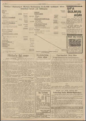  , 10. Mart e —— Türkiye Cümhuriyet Merkez Bankasının 31.12.1939 tarihinde biten Sekizinci hesab yılı bilânçosu AKTİF KASA...