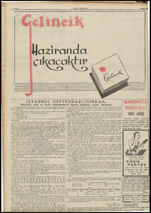    Haziranda çıkaca fır İSTANBUL DEFTERDARLIĞINDAN: Bilümum sınai ve ticari müesseselerle ticaret erbabının nazarı Ii —...