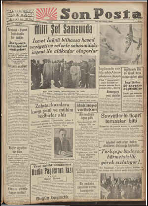  HALKIN GÖ HALKIN KULAĞI HALKIN-D Arnavud - Yunan | hududunda zÜ Li Son Posta Yan işleri telefonu : SALI 13 AĞUSTOS 1940 el