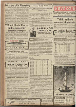    4 Sayfa Yeni ve genç şairler ikiye ayrıldı (Baştarafı 1 inci sayfada) (görmek ve bunu bir vasıta telâkki bu gençler bir...