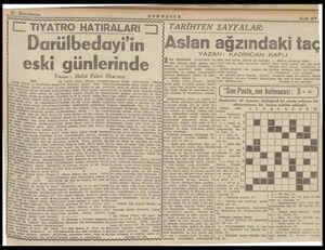  SON POSTA L  TiYATRO HATIRALARI Darülbedayi'in eski günlerinde Yazan: Halid Fahri Ozansoy bu saree cetaya çikmesi herkes wwe