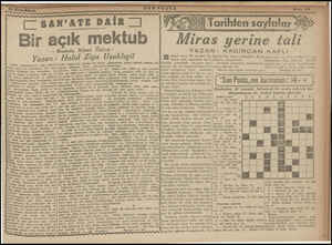  'ATE DAİR | a Bir aç ik mektub - Mustafa Nihad Özöne - “Ülklüş mecmuasının yeni gekiinin's inni bayısında neşrolunan «Bir...