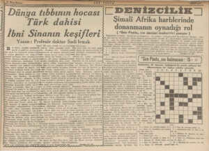  r — J ; | i # in y * « a d . , : ; Şi rilibdesi bu eserde meveu3dur. Dünya (0 Türk dah İbni Sinanın k isi eşifleri Yazan:...