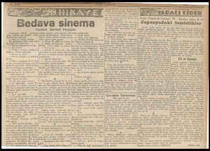  Bez sinema Yazan Arkadaşim Necmi © matbasya nayım; parayi o v geldi; halinde tahaflik — vardi.'nizmiş, Çildiraca; Belli ki