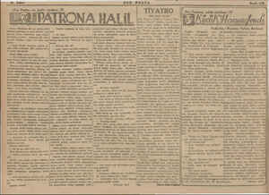    20 Şuba SON POSTA de — «Son Postam nin tarihi tefrikası: 20 TİYATRO Ni le me siepeşs i , (Baş tarafı 3/1 de) * yok. Sezarın