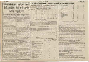    Memleket haberleri Bahaeskitle hol miktarla ekim yapılıyor Hemen her köyde patates yetiştirilecek Babaeski (Hususi) — En