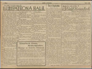  a SON «Son Poslan nun tarihi tefrikam: 36. PATRONA HALiL İranda devletin başma geçip ken) — Adar dahi alay gözlerin Ayrılık