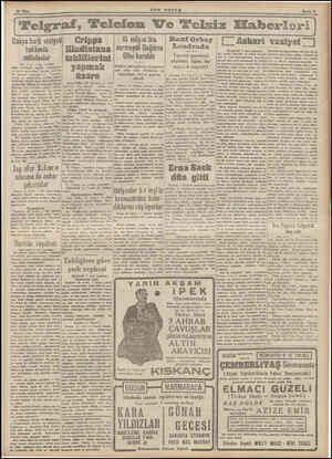  Gripps Hindistana tekliflerini yapmak üzere Yeni Delhi, 24 (AA) — Sir Stafford. dün umumi O vadlik icra Dünya harb vaziyetil