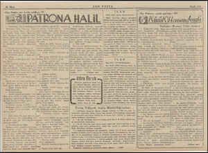  31 Mart «Son Posta» nın tarihi tehrikası; 59 PATRONA HALİL — Gücenmen benim bubacığın. si izce girdiler, geniş bir taşlıktan
