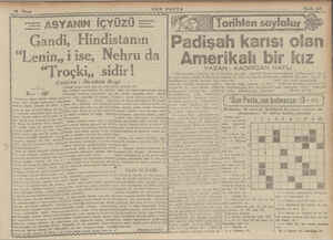    29 Nisan SON POSTA — ASYANIN İÇYÜZÜ — Gandi, Hindistanın “Lenin,, i ise, Nehru da - “Troçki, sidir! Çeviren : İbrahim Hoyi