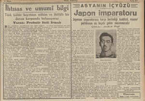    SON POSTA —ASYANIN İÇ İhtısas ve umumi bilgi Türk kültür hayatının mühim ve ihtilâflı bir davası karşısında bulunuyoruz...