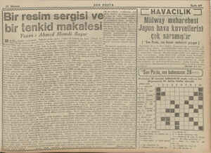    13 Bir resim sergisi V bir tenkid makalesi > Yazan : Ahmed Hamdi Başar sıl zeleği m b ti - ü- bir : ei nkü şartlar içinde 