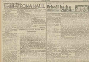  ZI Haziran a SON POSTA — Sayfa 3/2 mam «Son Poslan nun tarihi tefrikası: 141 PATRONA HALİL res ze — Cariyeler ne der? — Nesne