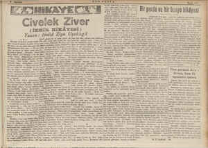      SON POSTA Sayfa 4/1 Civelek Ziver İZMİR HİKÂYESİ) Ya : Halid Ziya Uşaklıgil : ei e aa —3— ii Habeş bir cari.İbeni ri...