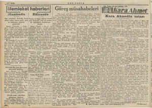    4/2 Sayfa SON POSTA Hianisada Son zelzelede Gelenbe köyü âdeta enkaz haline geldi, açık ta kalanlara çadırlar gönderildi