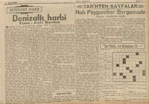  a POSTA İKTISADİ HARB | NE TARİHTEN SAYFALAR—- ni . uh Peygamber Bergamada enizaltı, harbi Yazan: Kadircan Kaflı Yazan :...