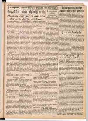  , 31 Ağustos . | Telgraf, Telefon Vo 'Telsiz Haberleri Başvekilin İzmirde söylediği nutuk SON POSTA Danimarkada şiddetli...