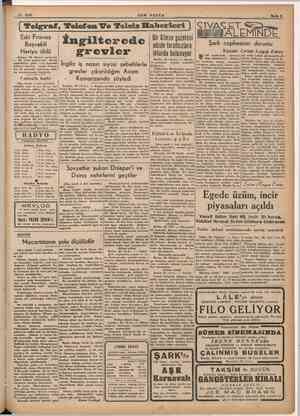  Telgraf, Telefon Ve Felisiz Haberleri ) Eski Fransız | > Bir Alman gazetesi Başvekili inecilter ede sözde tarafsızlara Şark