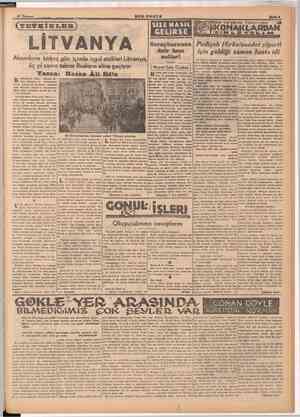    LİTVANYA Almanların birkaç gün içinde işgal ettikleri üç yıl sonra tekrar Rusların eline geçiyor Yazan: Hasan Âli Ediz...