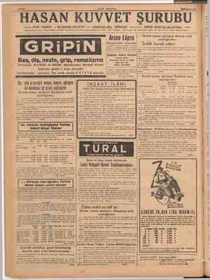    8 Sayfa SON POSTA Birinciteşrin 17 “HASAN KUVVET ŞURUBU ve KEMİK ha; Terkisinde İYOT TANEN yat Kasumları Ri. genç kızlara