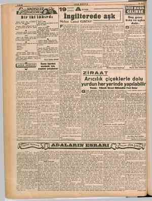  e Lâ, sirdâ - Bir iki İngilterede aşk il Midhat Cemal KUNTAY İsmet Hulüsi İMSET İnsan ömrünü “İİ SAĞLIK BAHİSLERİ önimak...