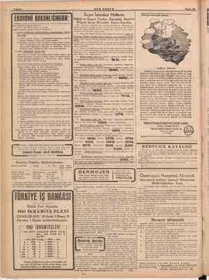   5 v8) 8 Sayfa SON POSTA . EKONOMİ BAKANLIĞINDAN: 1945/46 kışı kok ve taş kömürü Mepa için; Türkiye Kömür tevzi müessesesi