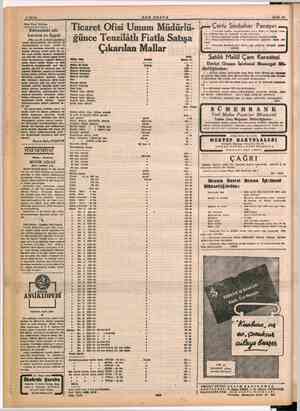        ii SON POSTA Eylül 15 . » e .. Yes .. Ticaret Ofisi Umum Müdürlü- (e Çorlu Sonbahar Fanayırı — : 1 — Trakyanın meşhur