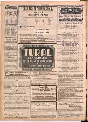    > amam mm amm EN SON POSTA TÜRK TİCARET BANKASI A.Ş. el) | üne is 106 üni 158) 1946 YILI İKRAMİYE PLÂNI 1820; Konuşma...