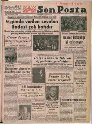    HALKIN GÖZÜ HALKIN KULAĞI HALKIN DİLİ Sene 18 — No. 5637 :- 812 PERŞEMBE 15 TEMMUZ 1948 Rusya Berlin ablukasının...