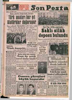    urnuru SALI 8 MART 1949 İ )i Sene 19 —'No. 5637 -- 1045 Bayar Antalya kongresinde konuştu Türk anaları her itatürkler...