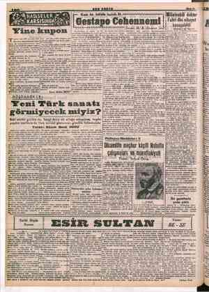  ibtilâlin #çyüzü: 84 destapo Gehennemi Fahri dün alhafet Yazan: H. B. Gisevius Yine kupon ienret ofisi 1946“yili için yeni