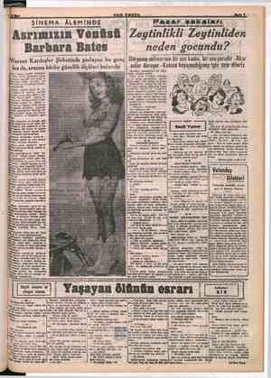  SİNEMA EMİNDE ! Pazar şakaları ; Asrımizın Venüsü (Zeyfinlikli Zeytinliden Barbara Bates neden gocündu? Kardeşler Şirketinde