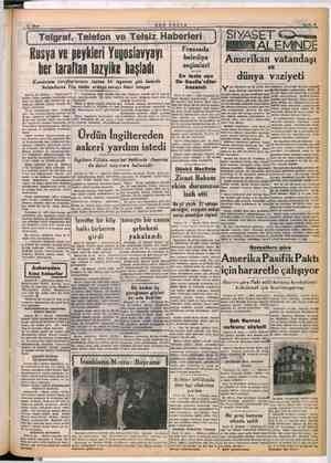    T Telefon ve Telsiz Haberleri - Fransada Rusya ve peykleri Yugoslavyayı | 7 Amerikan vatandaşı i seçimleri her taraftan...