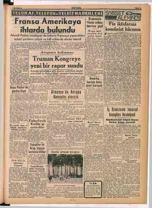    o Grammosta Fransa Amerikaya | yas isı © Fin iktidarına i İla rda bulund U Müz iz komünist hücumu tecilerin ric'at Atlantik