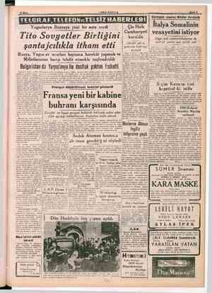  Yugoslavya Rusyaya yeni bir nota verdi in Halk re m pe şeve e | Cumhuriyeti vesayetin 1stıyor Tito Sovyetler Birliğini |...